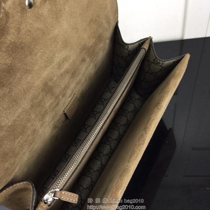 GUCCI古馳 新款 專櫃品質 原單 400249 啡Pvc配牛皮 鏈條 單肩斜挎包HY1459